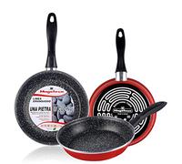 Magefesa K2 Rojo - Set Juego 2 Sartenes 20-24 cm, inducción, antiadherente PIEDRA