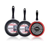 MAGEFESA K2 Rojo - Set Juego 3 Sartenes 20-24-28 cm, inducción, Antiadherente Piedra Libre de PFOA