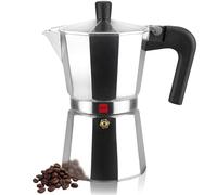 Magefesa Kenia - Cafetera espresso Moka para estufa, 9 tazas/15 onzas, cafetera italiana para café cubano, aluminio extragrueso, mango resistente al calor, segura y fácil de usar, cafetera Greca
