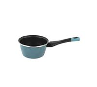 Magefesa Lotus - Cazo 16 cm de Acero vitrificado Exterior Azul. Antiadherente bicapa Reforzado, Apto para Todo Tipo de cocinas, Especial inducción. 50% de Ahorro energético.