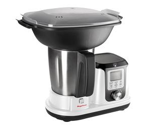 Magefesa Magchef Plus - Robot de Cocina Multifunción Blanco, 3.3L, 23 Funciones, Recetario, Espátula, Batidor, Protector Cuchillas, Vaso Medidor