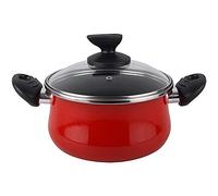 MAGEFESA MG036 Praga Olla, Acero esmaltado vitrificado, Inducción y lavavajillas, Rojo, 20 cm