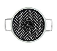 Magefesa Nordic cacerola 28 cm con revestimiento antiadherente bicapa reforzado con esmalte exterior color verde menta y herrajes de inox satinados con tapa plana de vidrio