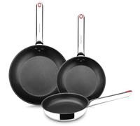 Magefesa Nova Juego de Sartenes 18 + 20 + 26 cm Acero Inoxidable 18/10 | Acero Inoxidable 18/10