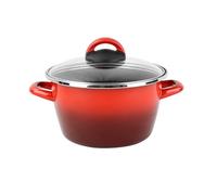 Magefesa Olla 'Sfumato Rosso' Ø24cm CON tapa de vidrio color rojo