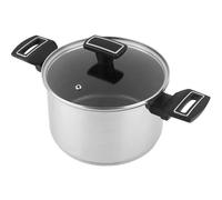 Magefesa Onix - Olla de 20 cm, Acero Inoxidable 18/10, Antiadherente Tricapa, Todo Tipo de Fuegos, Diseño Moderno, Exterior Pulido Espejo, Inducción
