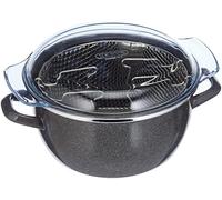 Magefesa Parma - Freidora con cestillo 24cm, recubrimiento esmaltado, limpieza lavavajillas apta para cocinas de gas, vitrocerámica y gas, Fabricada en España