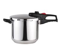 Magefesa Practika Plus - Olla Express Rápida 6L, Acero Inoxidable 18/10, Sensor de Presión, Inducción, Ahorro Energético, Cocina Sana, Cierre Seguro