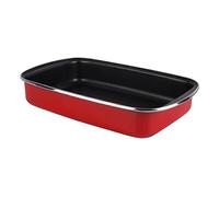 Magefesa Praga - Molde de horno 35cm de acero vitrificado exterior rojo. Antiadherente bicapa reforzado, apto también para todo tipo de cocinas, especial inducción. 50% de ahorro energético.