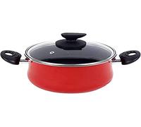 Magefesa PRAGA olla 30 con tapa vidrio, acero esmaltado vitrificado, en granate, inducción y lavavajillas