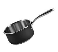 Magefesa Prisma - Cazo de 16cm Negro, Acero Inoxidable 18/10, Calor Uniforme, Cocina Sana, Todo Tipo de Cocinas, Inducción y Horno, Ahorro de Energía