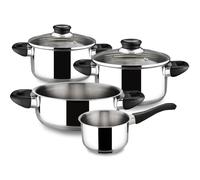 Magefesa - Royal batería de cocina, 6 piezas, fabricada en Acero Inoxidable, Compatible con Todo Tipo de Fuego, INDUCCIÓN. Fácil Limpieza y Apta lavavajillas