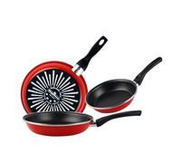 MAGEFESA Set 3 Sarténes, Acero esmaltado vitrificado, Rojo, 18/20/24 cm