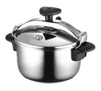 Magefesa Star Recta - Olla Express Tradicional 4L, Acero Inoxidable 18/10, para Todo Tipo de Cocinas, Inducción, 3 Sistemas de Seguridad