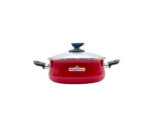 Magefesa STARTELECTRIC Olla de Sopa de Acero Aleado Rojo con Tapa de Vidrio