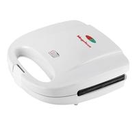 Magefesa Suisse White - Sanwichera Blanca, Capacidad para 2 Sandwiches, Asa Fría al Tacto, Placas Grill Antiadherentes, Sin BPA, Sellado Perfecto