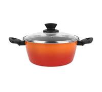 Magefesa Umami Cacerola 24cm acero esmaltado vitrificado con tapa de vidrio
