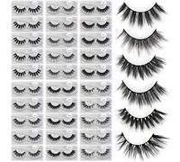 MAGEFY 30 Pairs 6 Styles Faux Mink Eyelashes, 16mm-20mm Lashes Natural Look to Dramatic False Eyelashes, Handmade Reusable Fake Eyelashes with Portable Boxes