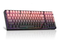 MageGee LIGHT100 Wireless Creamy Keyboard, Gasket Structure Hot Swappable, 2.4G/USB-C/BT5.0 RGB Backlit Mechanical Gaming Keyboard for Win/Mac/PC, 8000mAh Battery, Side Printed PBT Keycap, Pink