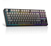 MageGee LIGHT87 Wireless Creamy Keyboard, 80% Gasket Hot Swappable Mechanical Keyboard, 2.4G/USB-C/BT5.0 RGB Backlit Gaming Keyboard for Win/Mac/PC, 8000mAh Battery, Side Printed PBT Keycaps, Black