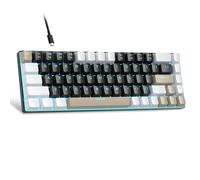 MageGee MK-Box 60% Teclado mecánico para juegos, negro y marrón
