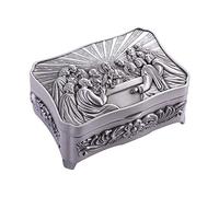 MAGELIYA Rosario Collar Caja de Almacenamiento de Joyas Católico Cristiano Rosario Pequeño Estuche de baratija