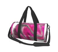 Magenta Negro Gris Joya Tono Fluido Arte Remolino, Bolsa de Viaje de Gran Capacidad, Bolso Redondo, Bolsa de Viaje Deportiva, Bolsa de Mano, Bolsa de Fitness