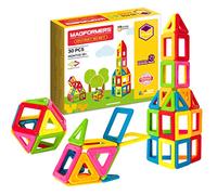 Magformers My First 30-Piece Magnetic Construction Set In Bright Solid Colours. Helps with Maths Learning and Makes Fun 3D Models, Multicolor
