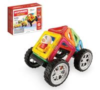 Magformers Wow Plus Magnetic Building Blocks Toy. Makes 30 Different Cars with Detachable Race Driver. Stem Toy with 18 Pieces., 70702
