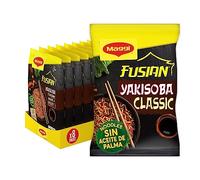 MAGGI Fusian Yakisoba Classic - Noodles de trigo con hortalizas deshidratadas y salsa - Pack de 8 x 120g