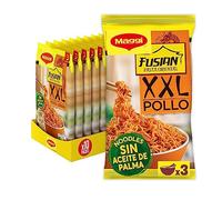 MAGGI Pasta Oriental XXL Pollo - Noodles de trigo Sin Aceite de Palma - Pack de 10 x 185g