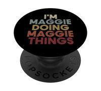 Maggie Name Maggie Personalized Name First Given PopSockets PopGrip Adhesivo
