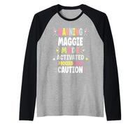 MAGGIE Personalized Women's Gift Custom MAGGIE Camiseta Manga Raglan