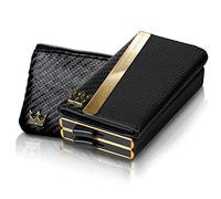 MAGGIORE LUXURY Cartera Unisex con Doble Tarjetero para hasta 12 Tarjetas De Piel Auténtica para Hombre y Mujer Protección RFID Anticlonación Calidad Italiana Monedero Gratis.