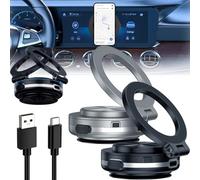 Maggrip Pro 360 2.0, Nixie Phone Holder, Mpp Gripmaster Pro 360 Magnetic Holder New 2024, 360 Rotatable Car Magnetic Phone Holder, Electric Vacuum Magnetic Car Phone Mount for iPhone (Silver+Black)