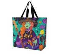 Magia Bruja Brujería Bohemia Bolso De Hombro Plegable Bolsa De Mano Versátil Bolsas De Compra Para Estudiante Mujer Viajes