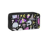 Magia Brujería Bohemia Dibujo Impreso Estuche Grande Gran Capacidad Estuche Estuche Duradero Estuche de Papelería Bolsa de Papelería para Viaje Maquillaje