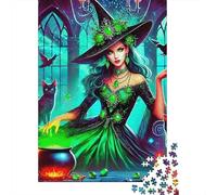 Magia de la Bruja Verde Puzzle 1000 Piezas para Adultos, Reto Familiar, Antiestrés, Ejercita Memoria, Regalos para Adultos 300pcs (40x28cm)