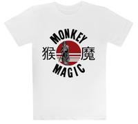 Magia De Mono Camiseta Blanca para Niños Camiseta De Manga Corta para Niños Kids White tee Children Short Sleeve T-Shirt