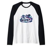 Magia del Cielo Unicornios galopantes Caballos Pareja Amor Camiseta Manga Raglan