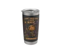 Magia del mago carpincho y humor de bajo nivel Vaso térmico de acero inoxidable de doble pared