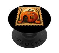 Magia escénica de Halloween Pumpkin House PopSockets PopGrip Adhesivo