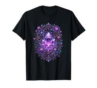 Magia Floral de fantasía de Cristal de Amatista Celestial Camiseta