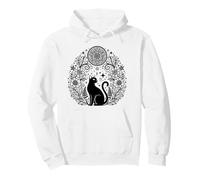 Magia Floral de Mandala de Gato Bruja Celestial Sudadera con Capucha
