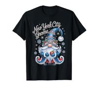 Magia navideña de gnomo de la Ciudad de Nueva York Camiseta gráfica económica