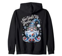 Magia navideña de gnomo de la Ciudad de Nueva York Sudadera con Capucha