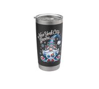 Magia navideña de gnomo de la ciudad de Nueva York Vaso térmico de acero inoxidable de doble pared