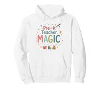 Magia para Maestros de prekínder: inspiración Brillante en el Aula Sudadera con Capucha, Unisex para Adultos, Blanco, S