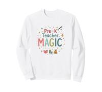 Magia para Maestros de prekínder: inspiración Brillante en el Aula Sudadera, Unisex para Adultos, Blanco, M