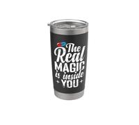 Magia real dentro de ti Placebo Vaso térmico de acero inoxidable de doble pared